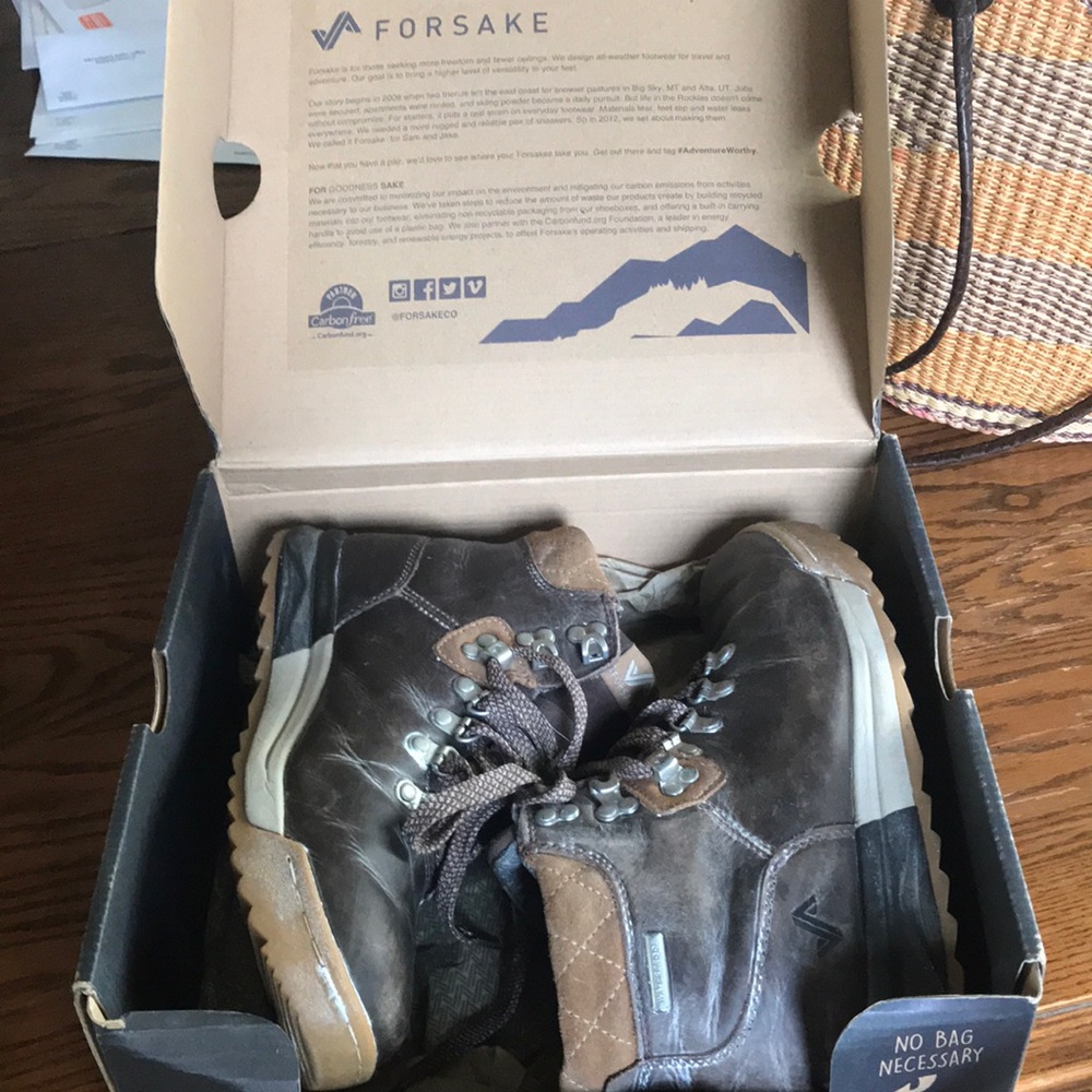 Forsake Brown Leather Hiking Boots